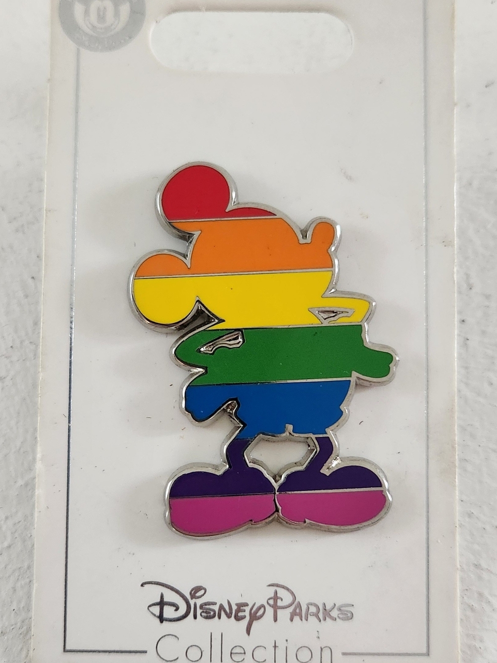 Disney Pin - Mickey Mouse Rainbow Silhouette - Pride Colors